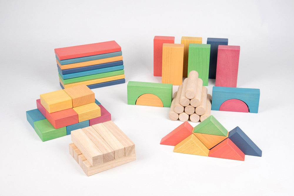 Rainbow Wooden Jumbo Blocks Set
