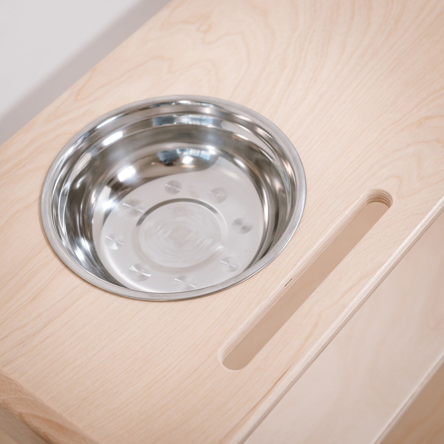 Medium Montessori washbasin with mirror combined with a small shelf